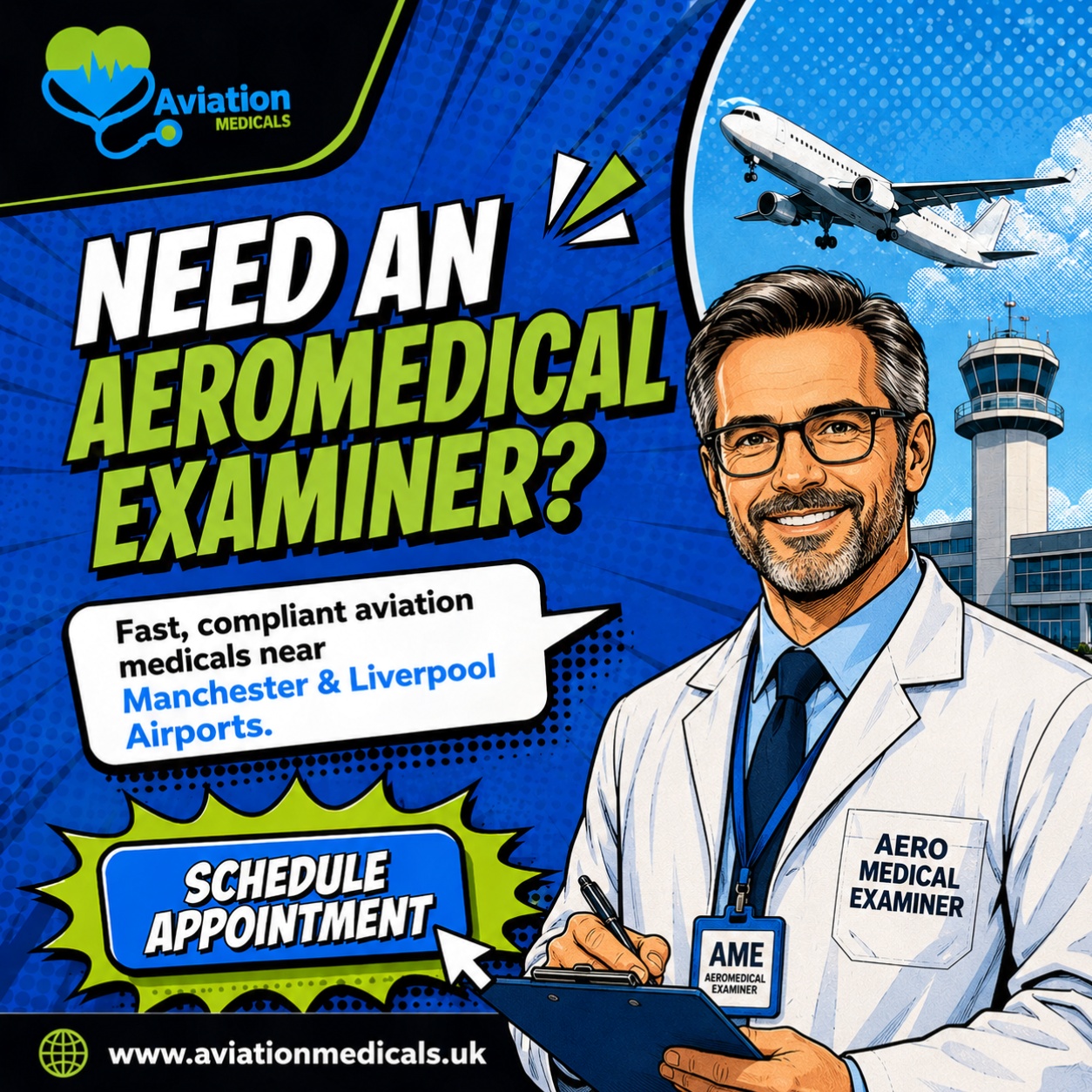 UK Pilot Medical Due? Book Your CAA & EASA Assessment Near the Airport