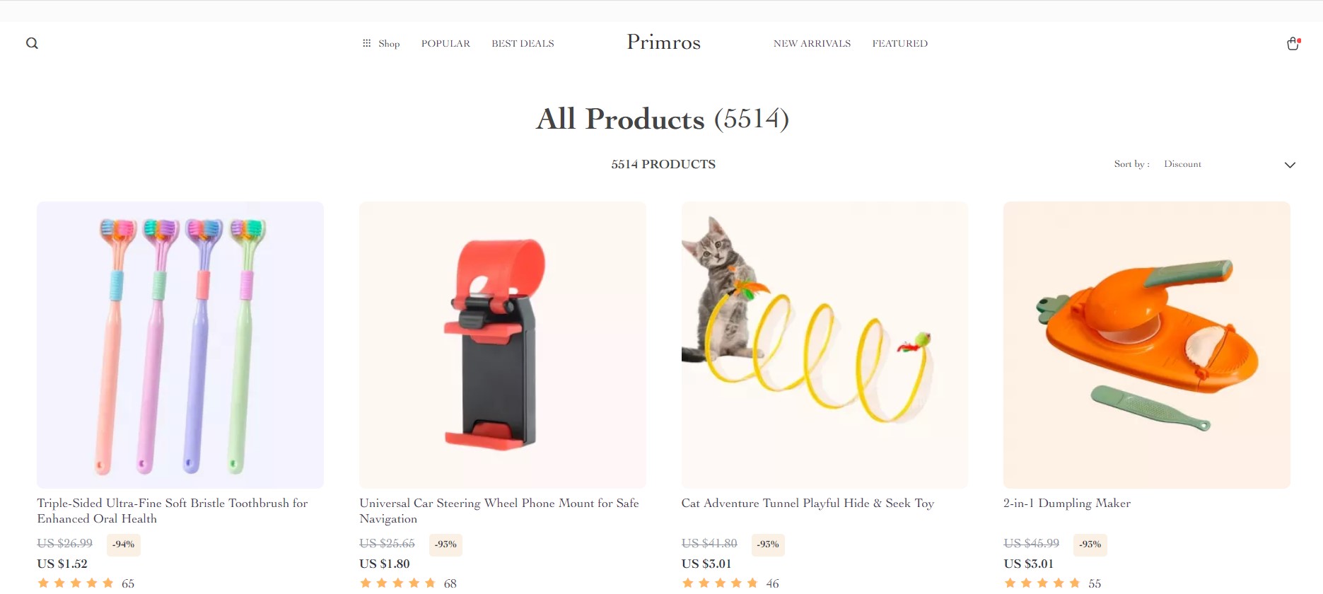  primros.com 10% Offer All Products