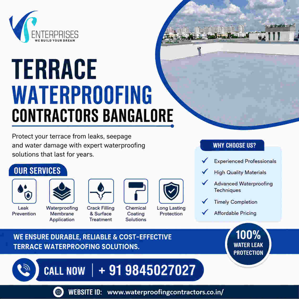  Terrace Waterproofing Contractors in Bangalore