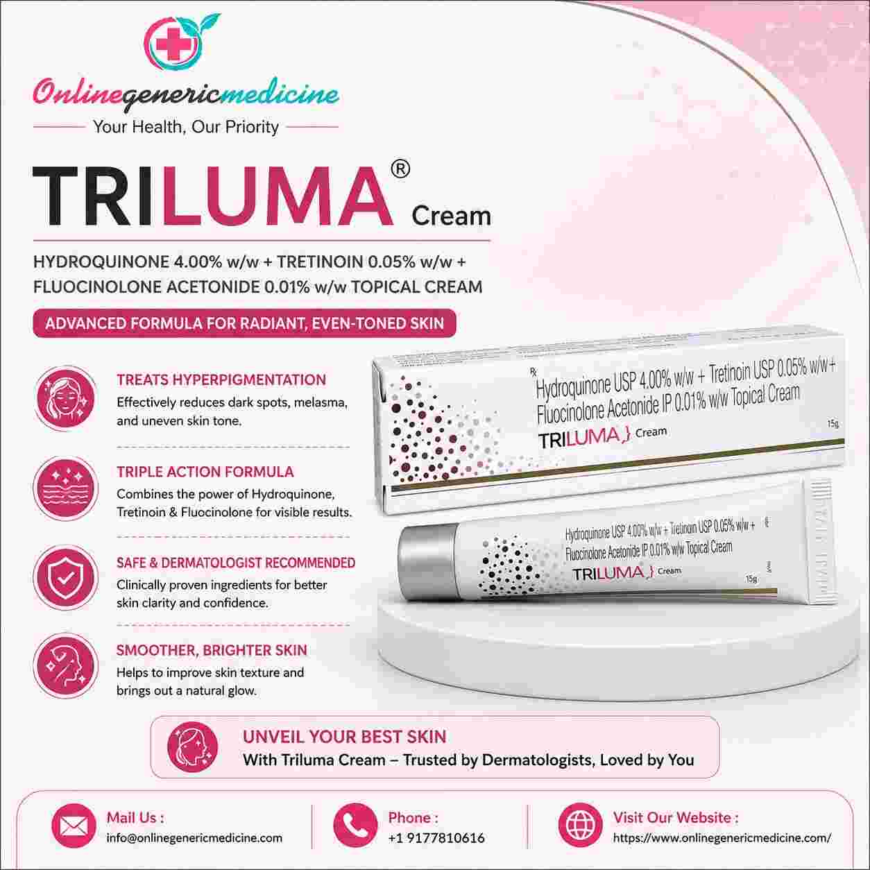  Tri Luma Cream Uses, Benefits & Skin Care Information Guide