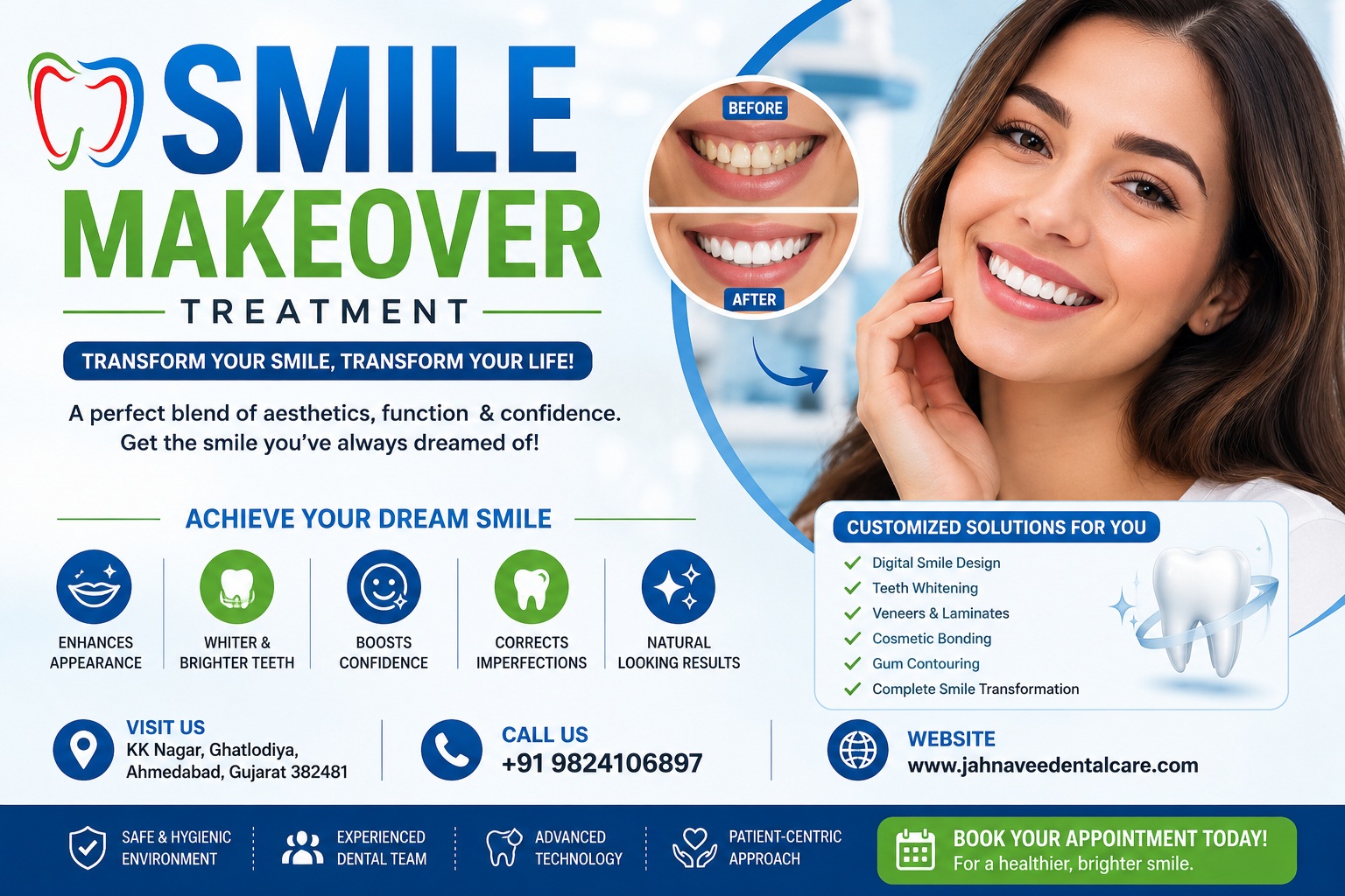  Book Your Smile Makeover Consultation - Jahnavee Dental care