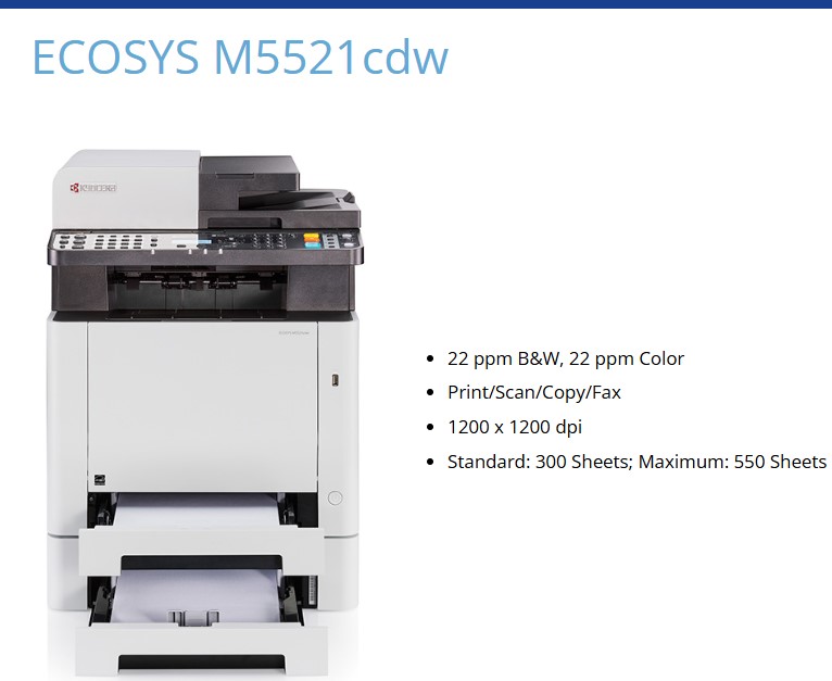  Kyocera Ecosys M5521cdw For Sale in Fort Worth and Dallas