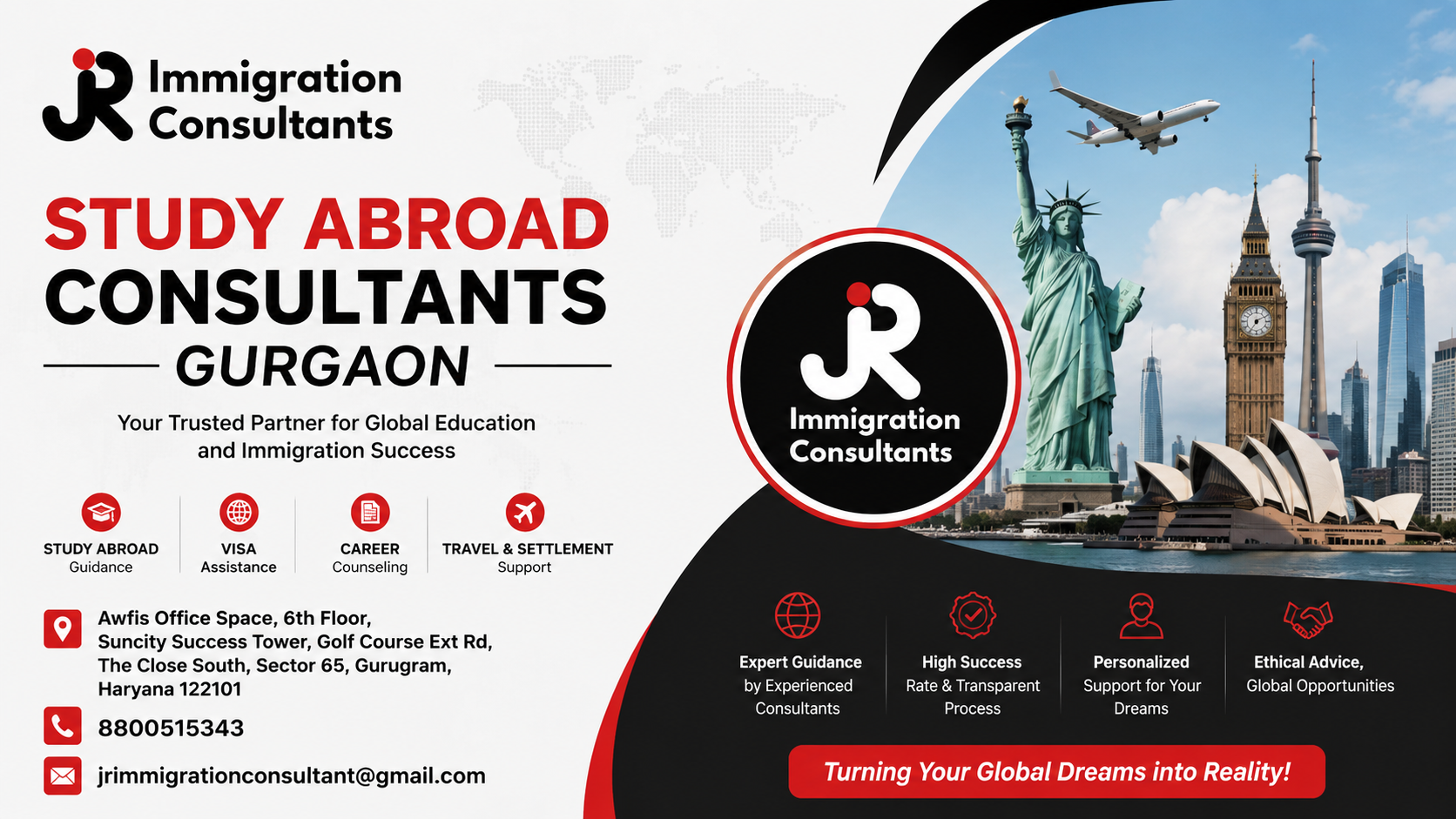  Study Abroad Consultants Gurgaon – Admission & Visa Assistance for Global Education