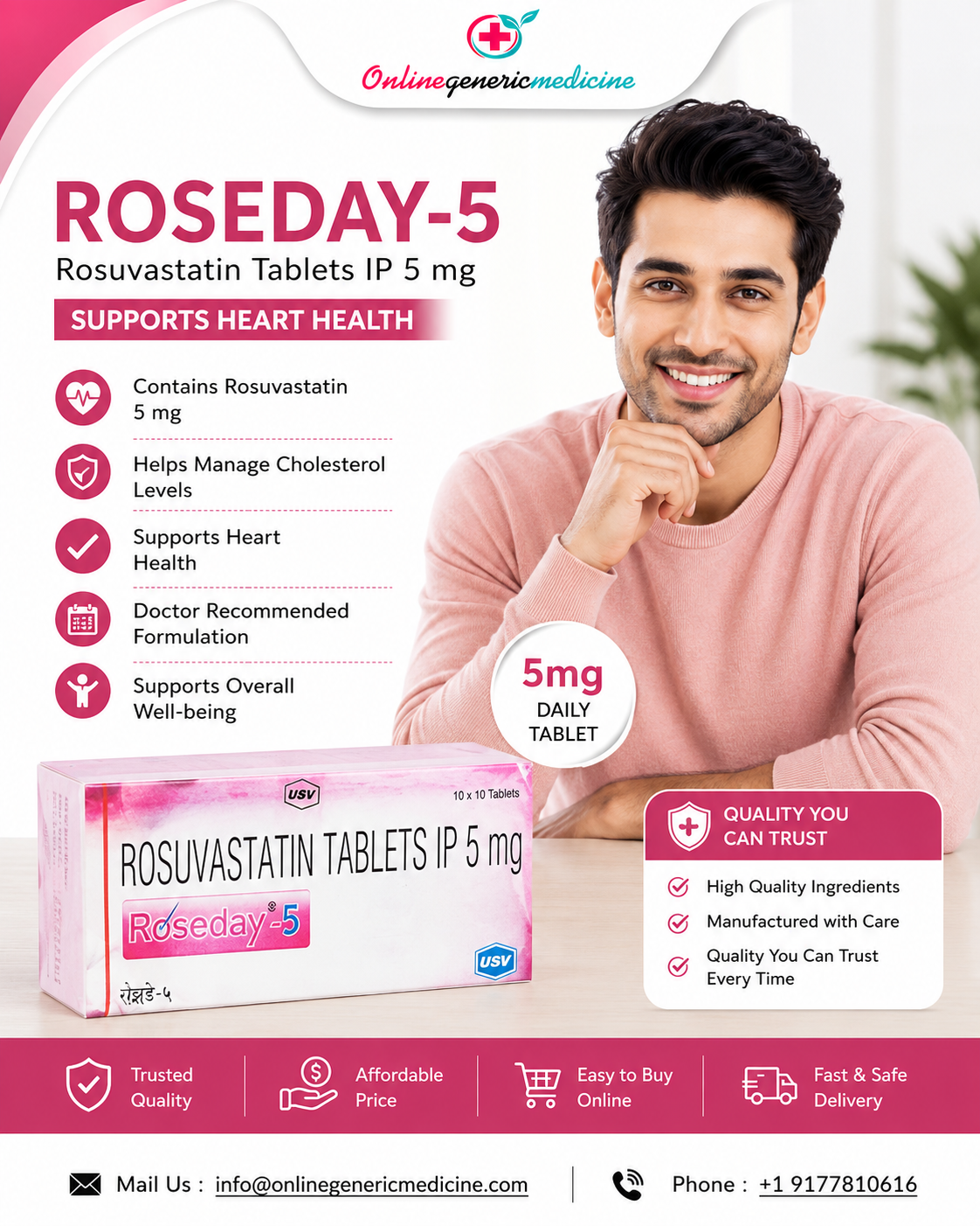  Roseday Tablet (Rosuvastatin Medication) | Onlinegenericmedicine