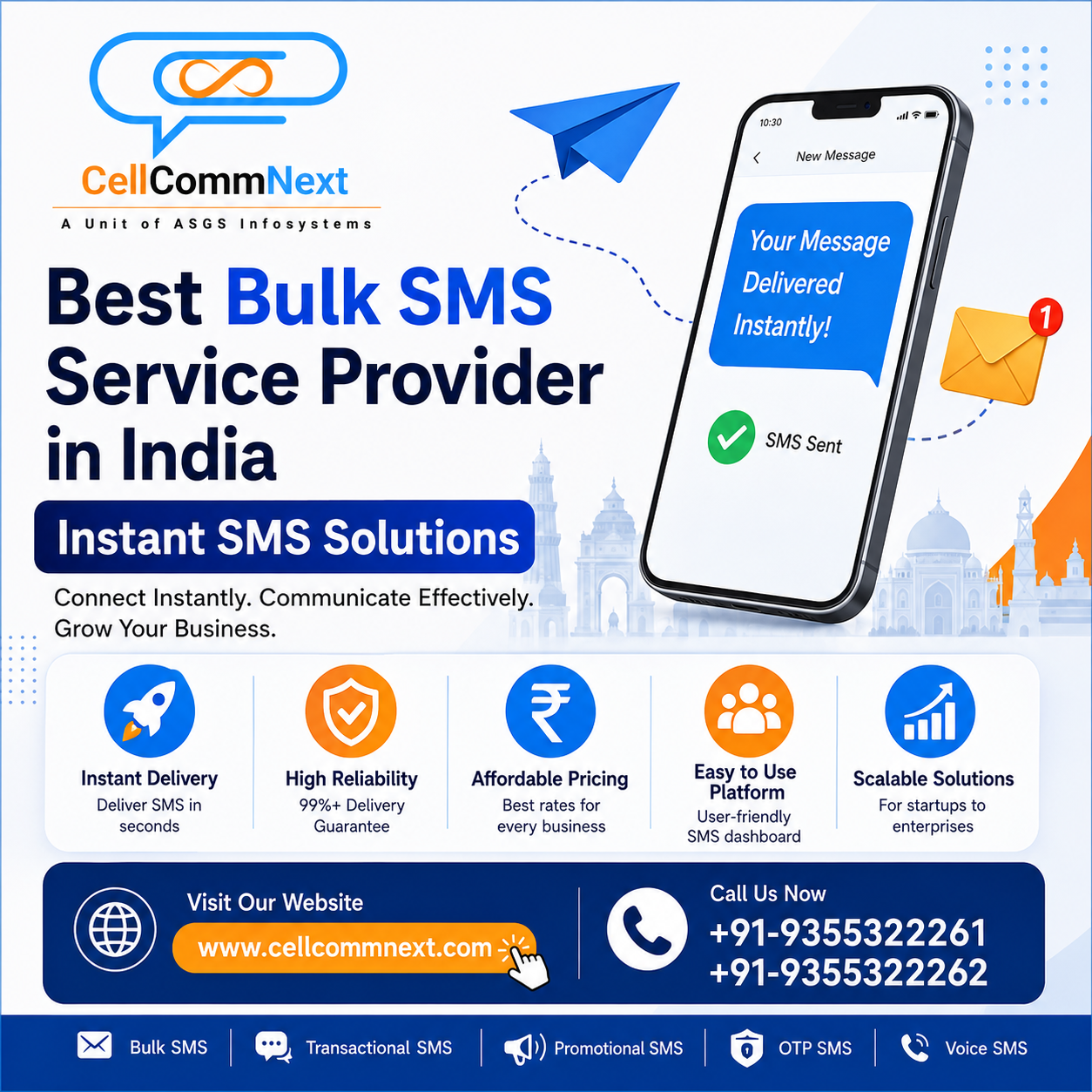  Best Bulk SMS Service Provider in India | Instant SMS Solutions