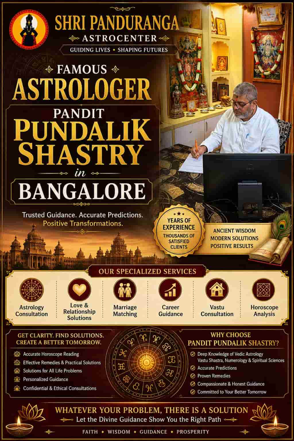  Famous Astrologer Pandit Pundalik Shastry in Bangalore