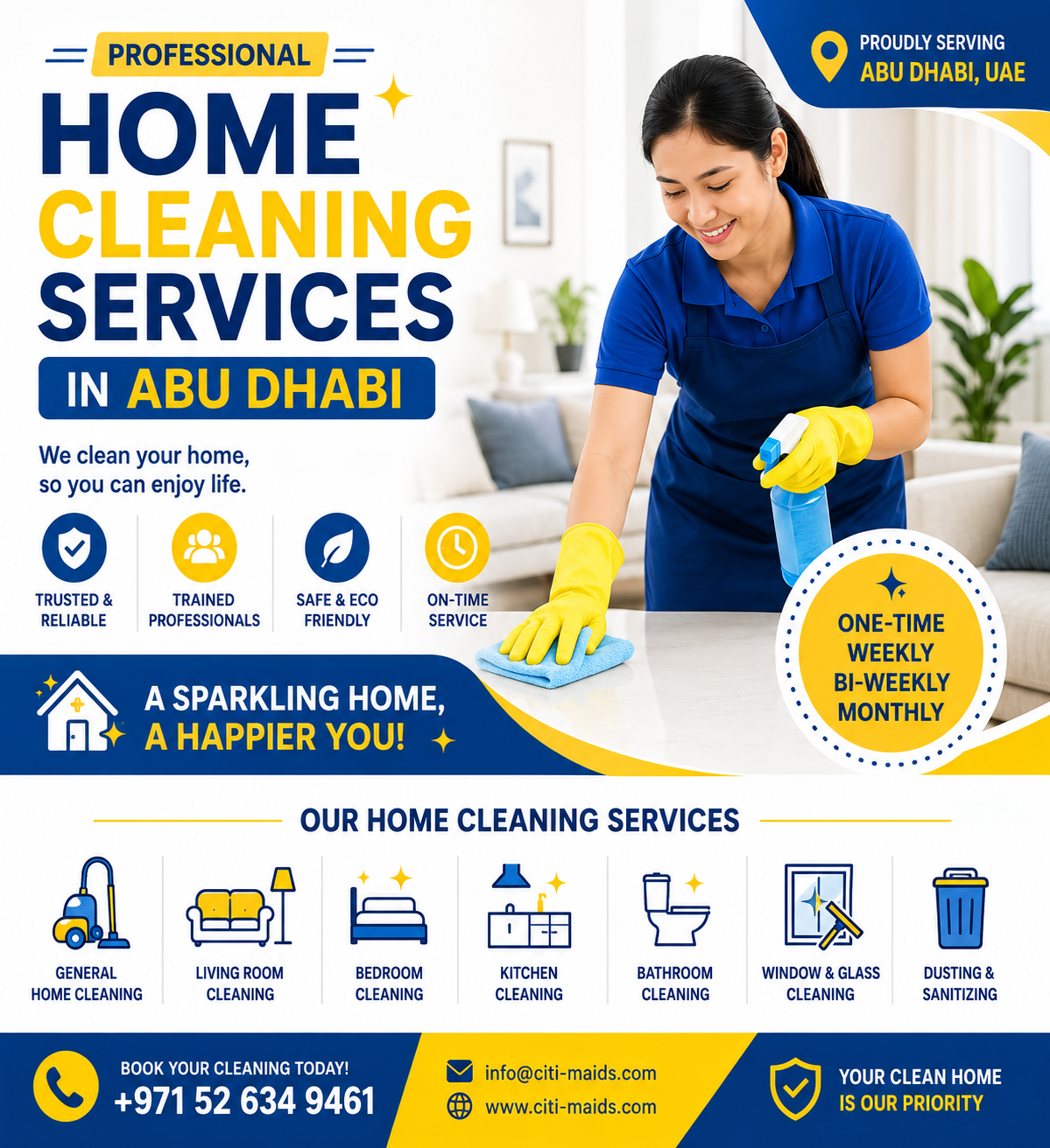  Home Cleaning Services Abu Dhabi | Professional & Reliable Cleaners