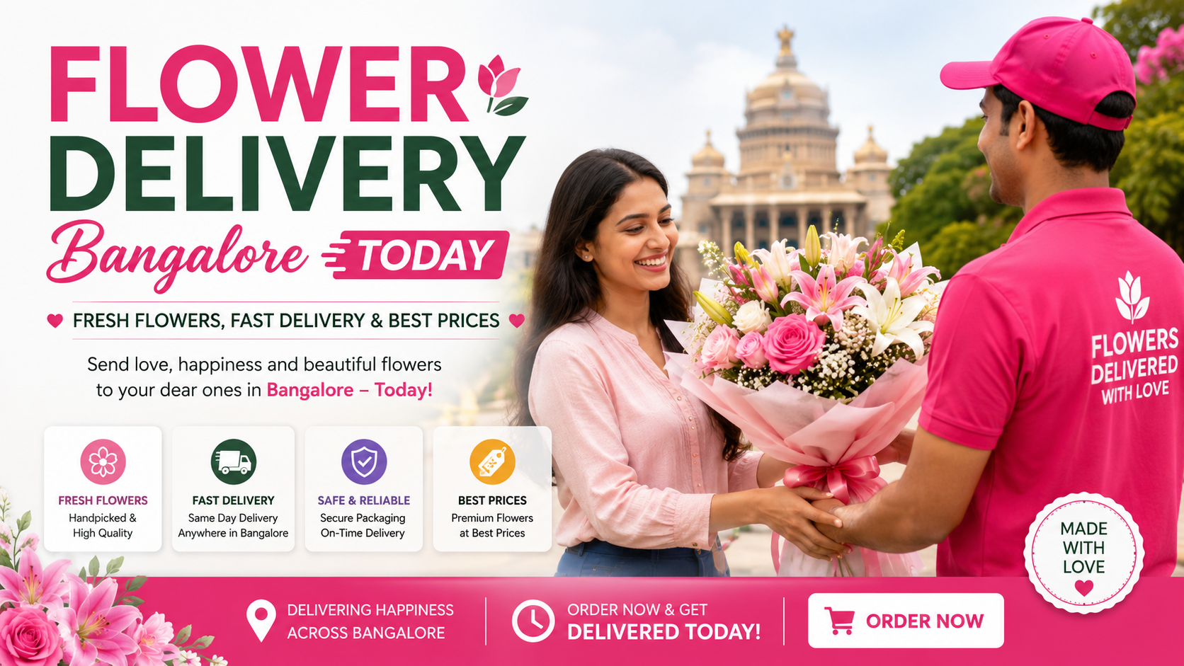  Flower Delivery Bangalore Today | Fresh Flowers, Fast Delivery & Best Prices