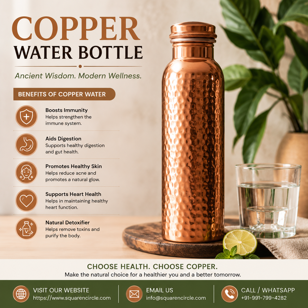  Premium Copper Water Bottle Manufacturers