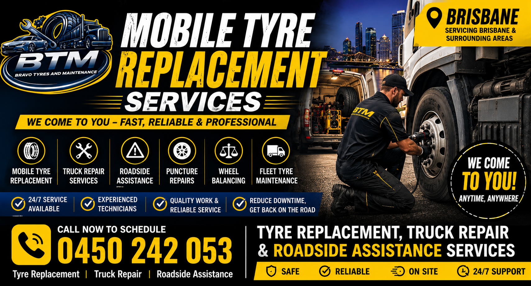  Professional Mobile Tyre Replacement Services Onsite