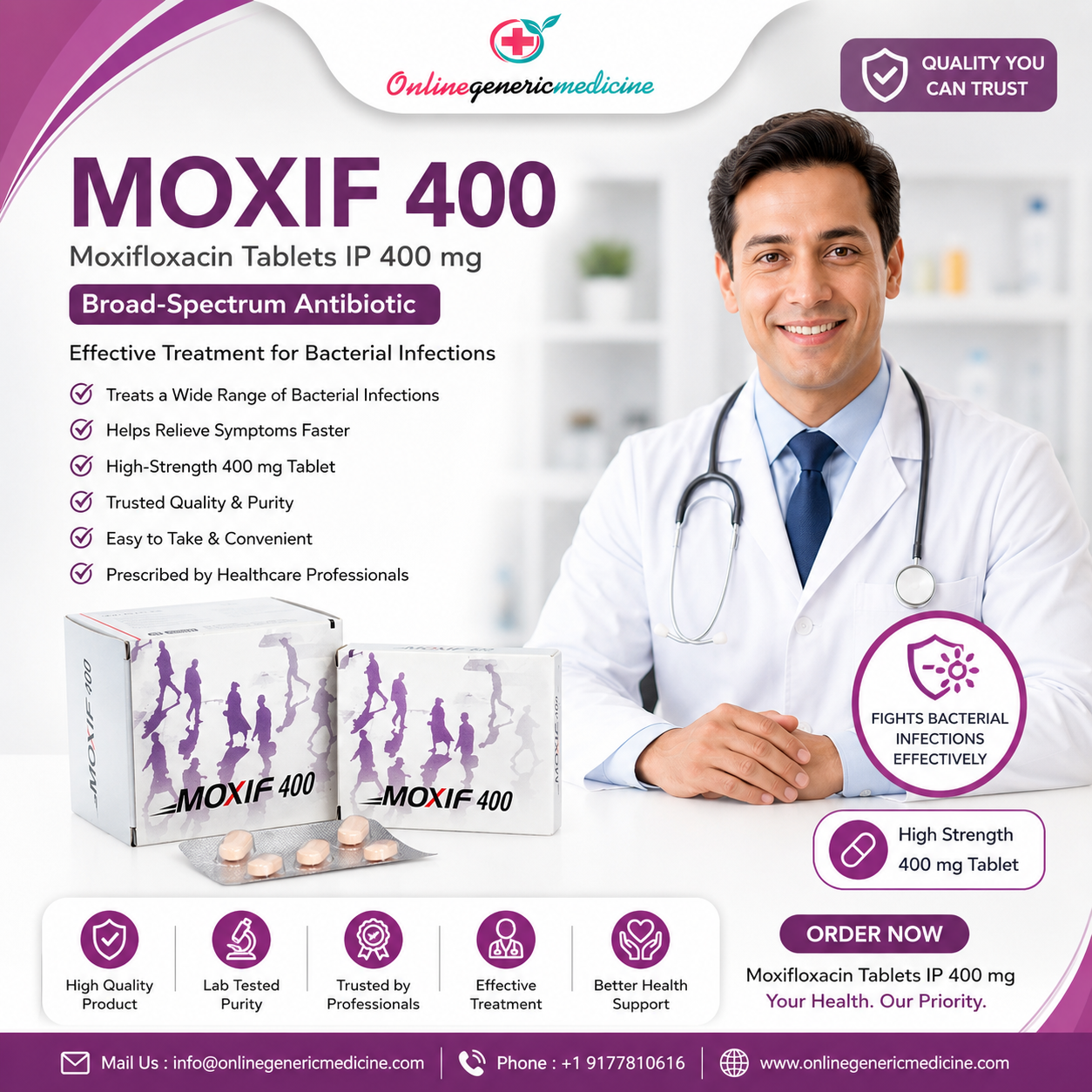  Moxif 400 mg (Moxifloxacin) | OnlineGenericMedicine