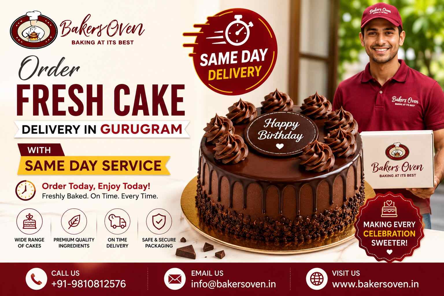  Order Fresh Cake Delivery in Gurugram with Same Day Service