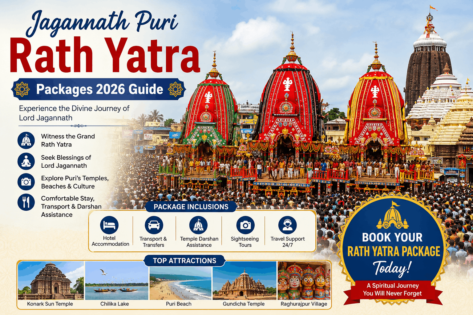  Odisha Tour Package – Best Holiday Package for Puri, Konark, Bhubaneswar & Chilika Lake