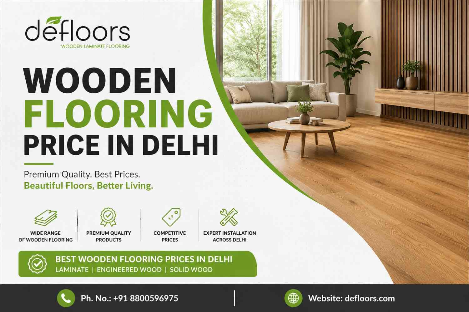  Wooden Flooring Price in Delhi - Defloors
