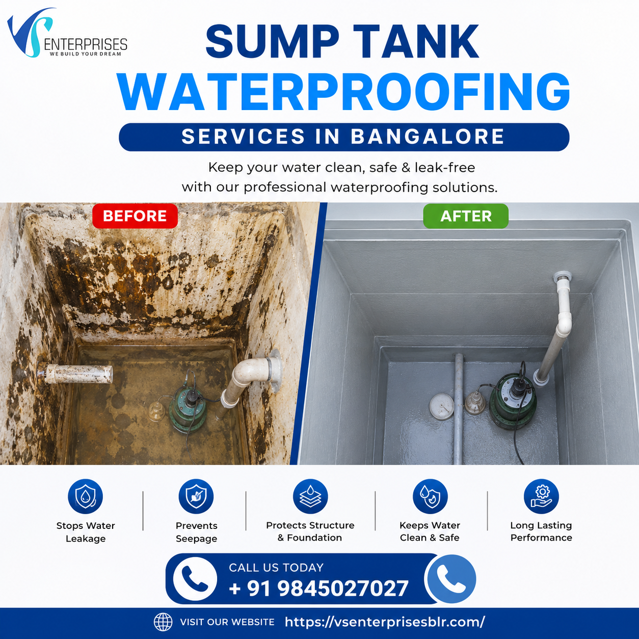  Sump Tank Waterproofing Services in Bangalore