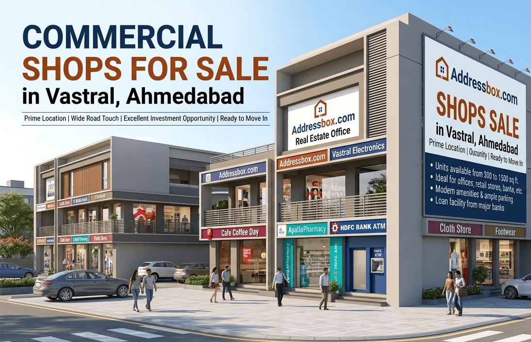  Commercial Shops for Sale in Vastral, Ahmedabad | Addressbox.com