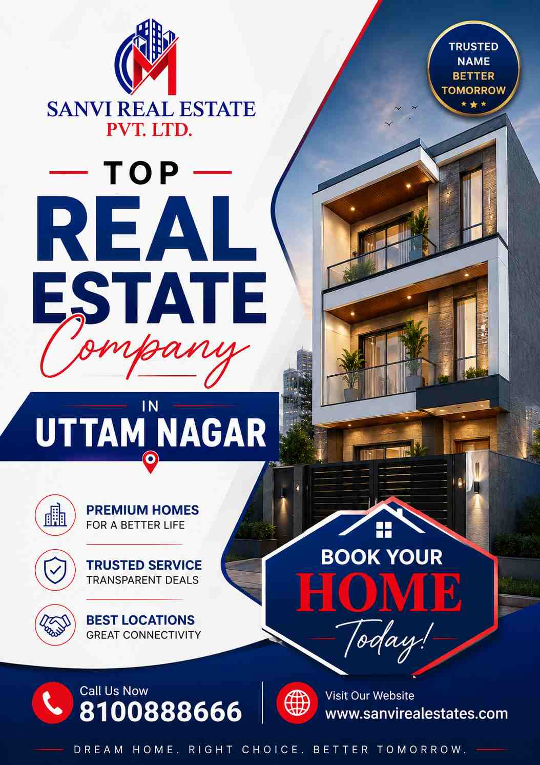  Top Real Estate Company in Uttam Nagar – Book Your Home Today