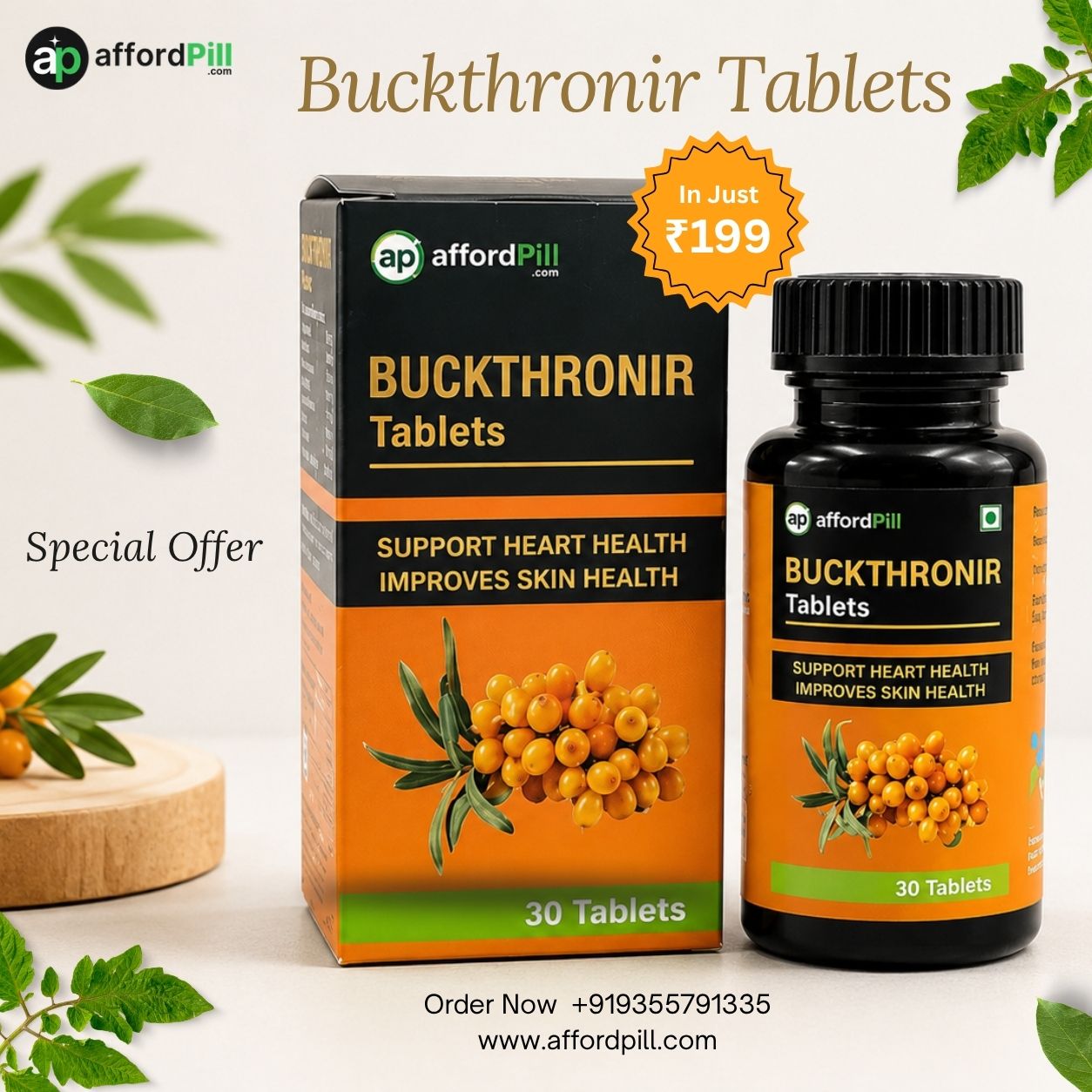  Affordable Heart and Skin Wellness with Buckthronir Tablets