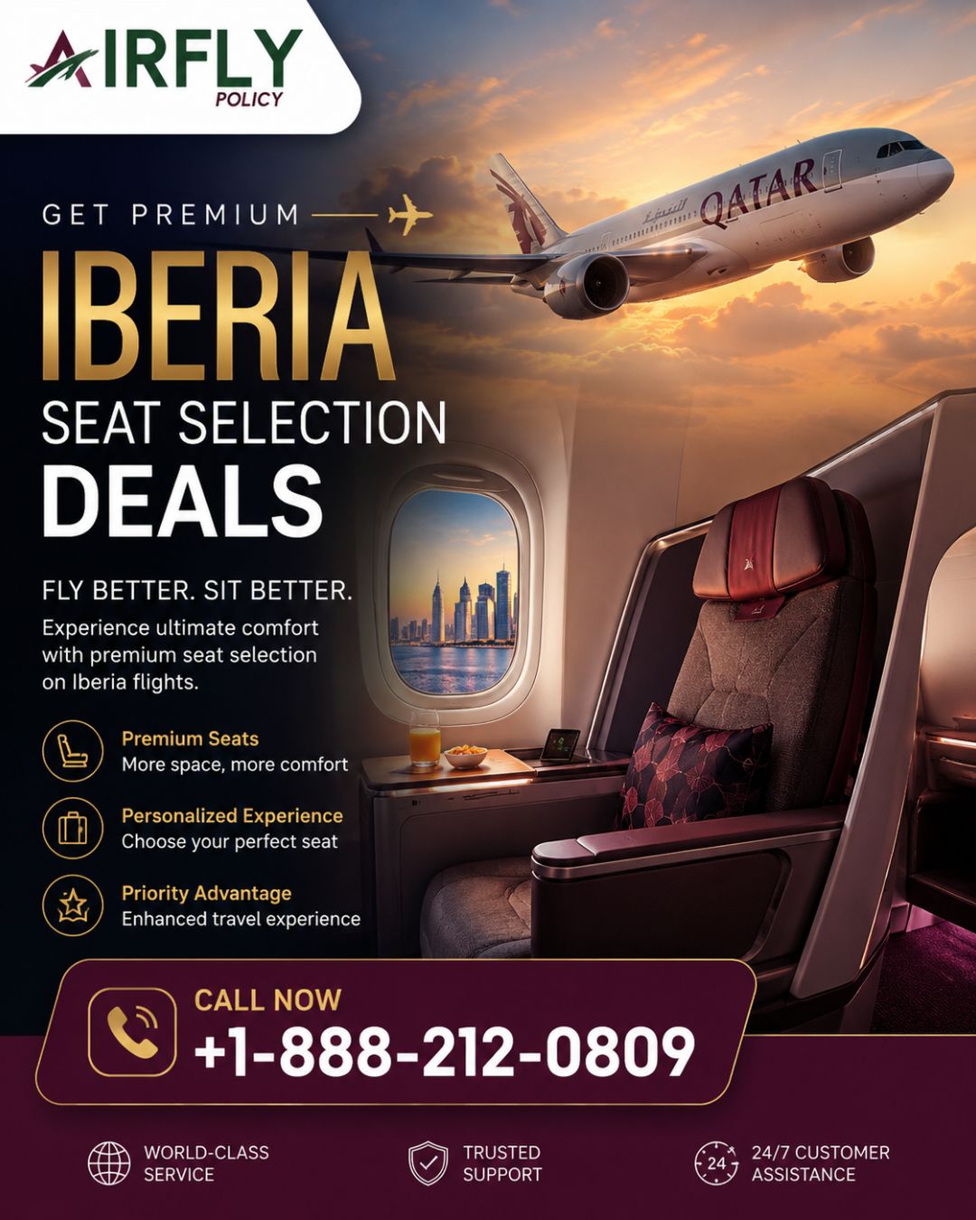  Get Premium Iberia Seat Selection Deals +1-888-212-0809