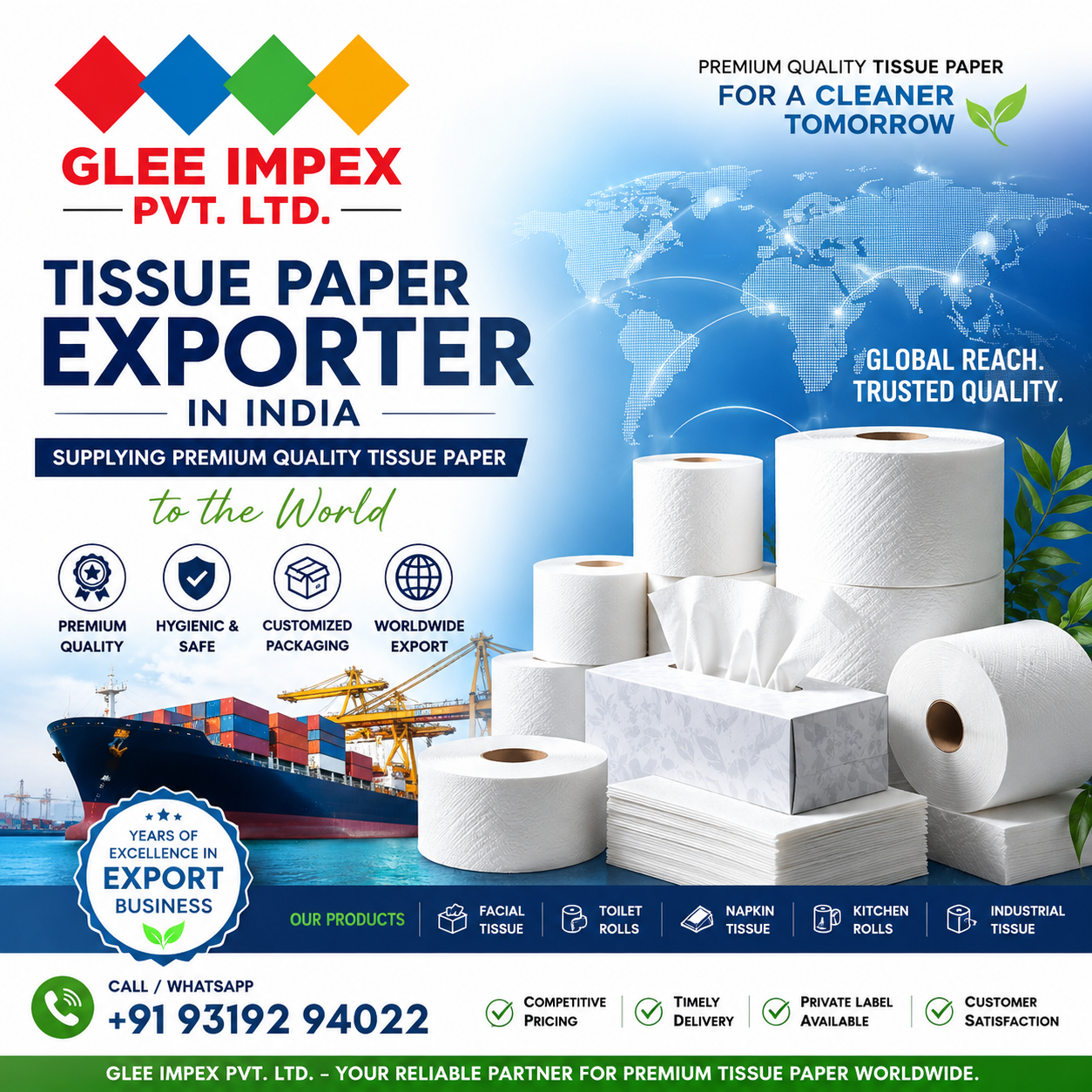 Premium Tissue Paper Supplier India for Global Buyers