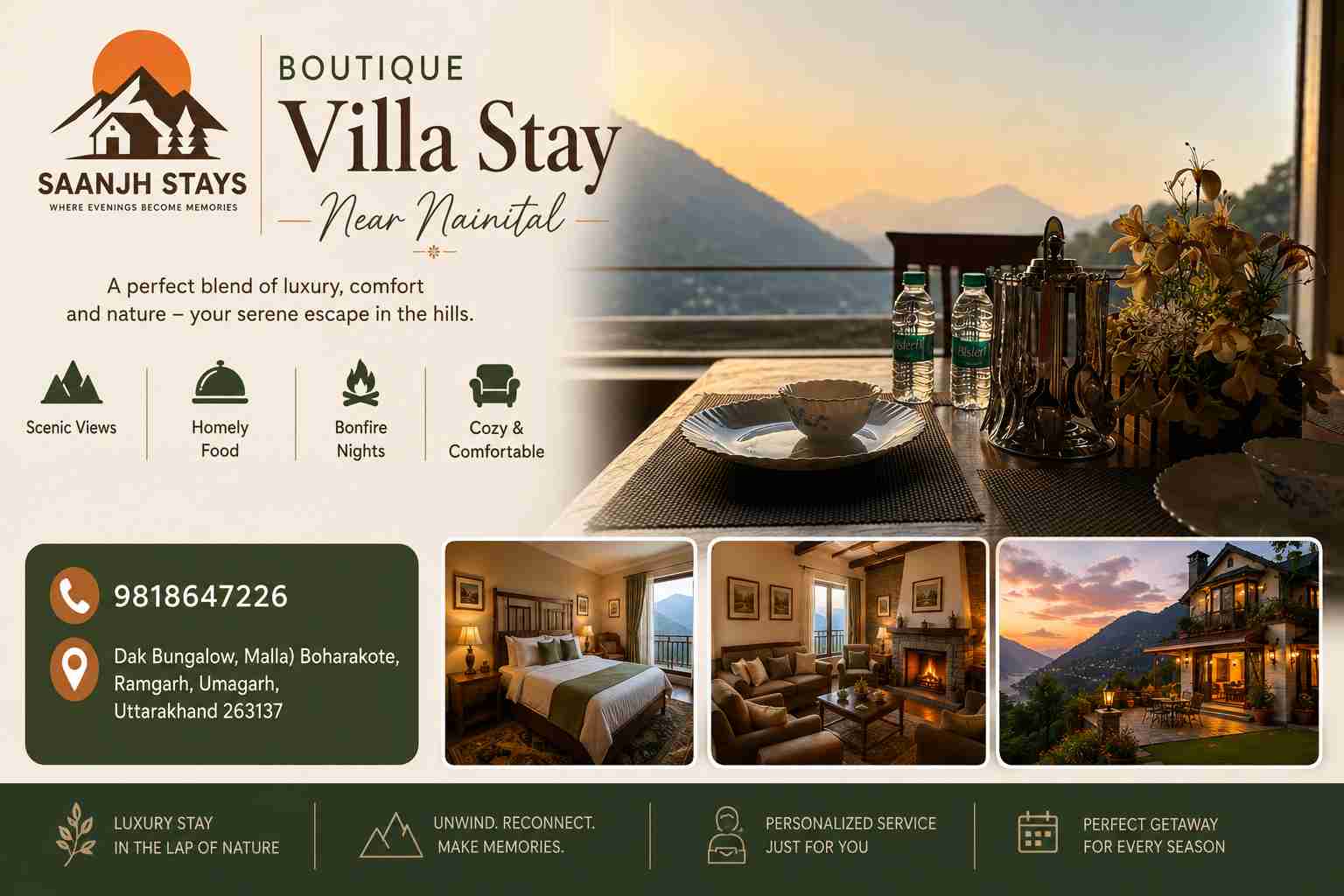  Boutique villa stay near Nainital