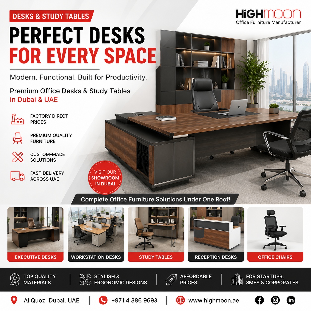  Buy Office Desks & Office Tables in Dubai & Abu Dhabi furniture