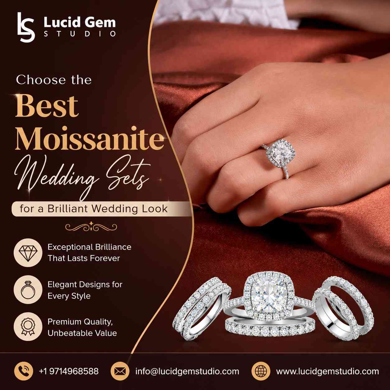  Choose the Best Moissanite Wedding Sets for a Brilliant Wedding Look
