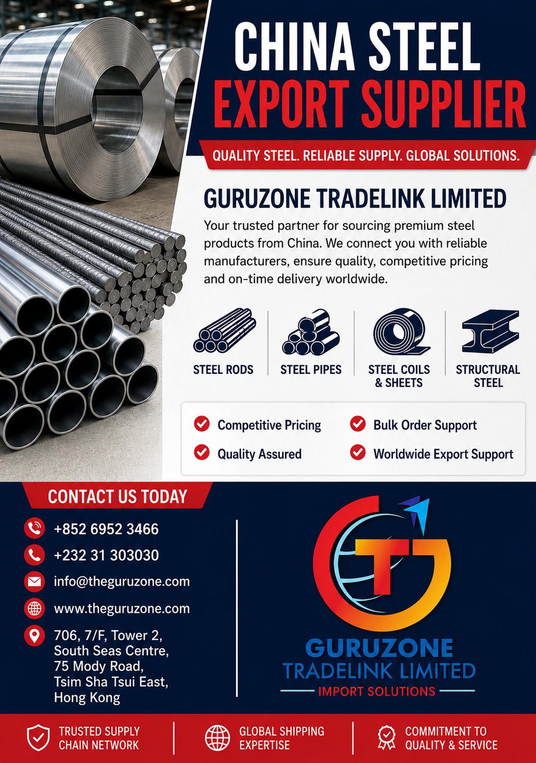  Reliable China Steel Export Supplier for Global Businesses