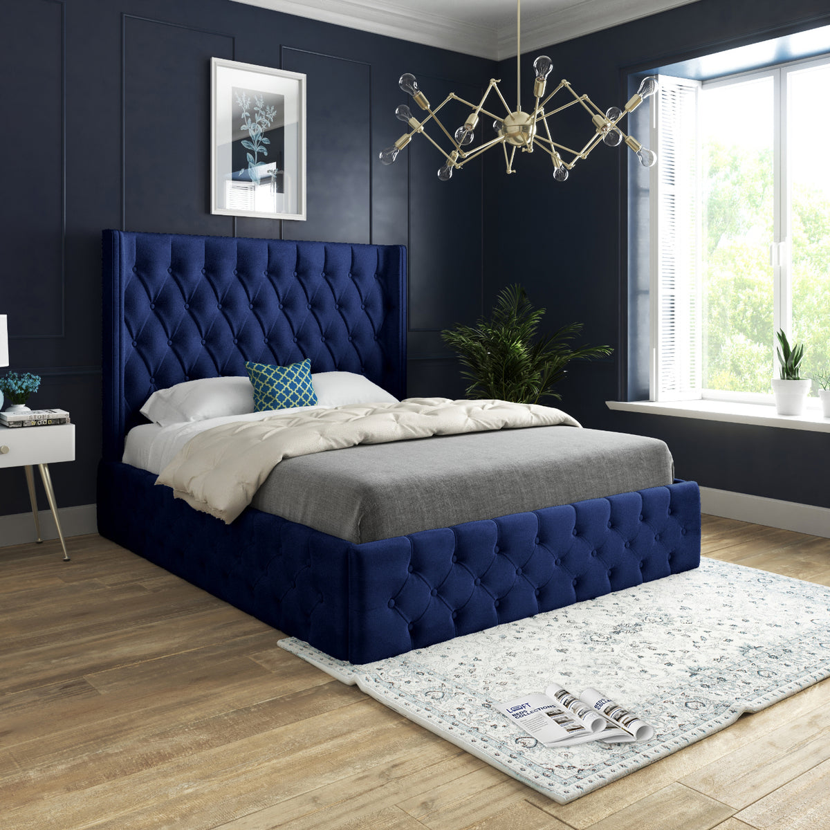  Winged Bed Frame | Elegant Upholstered Beds UK
