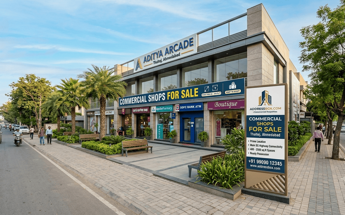  Commercial Shops for Sale in Thaltej, Ahmedabad | Addressbox.com