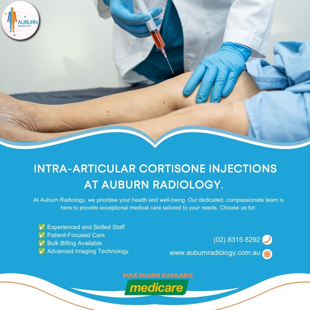  Intra-Articular Cortisone Injections at Auburn Radiology. (02) 8315 8292
