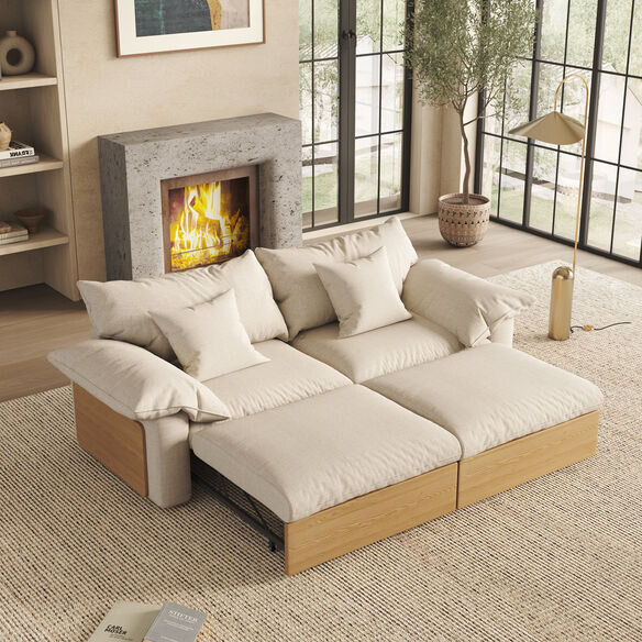  Love my new Japandi sectional! So comfy & functional - Must see!