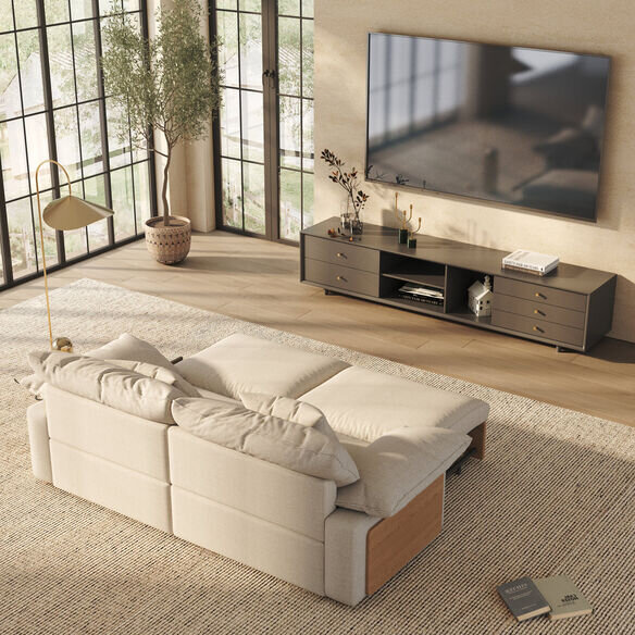  Love my new Japandi sectional! So comfy & stylish - Must see!