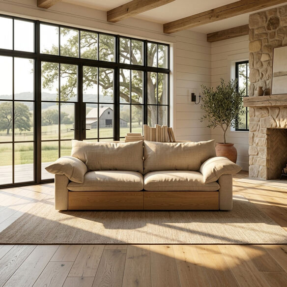  Obsessed with my new Japandi sectional! So cozy & functional - Must see!