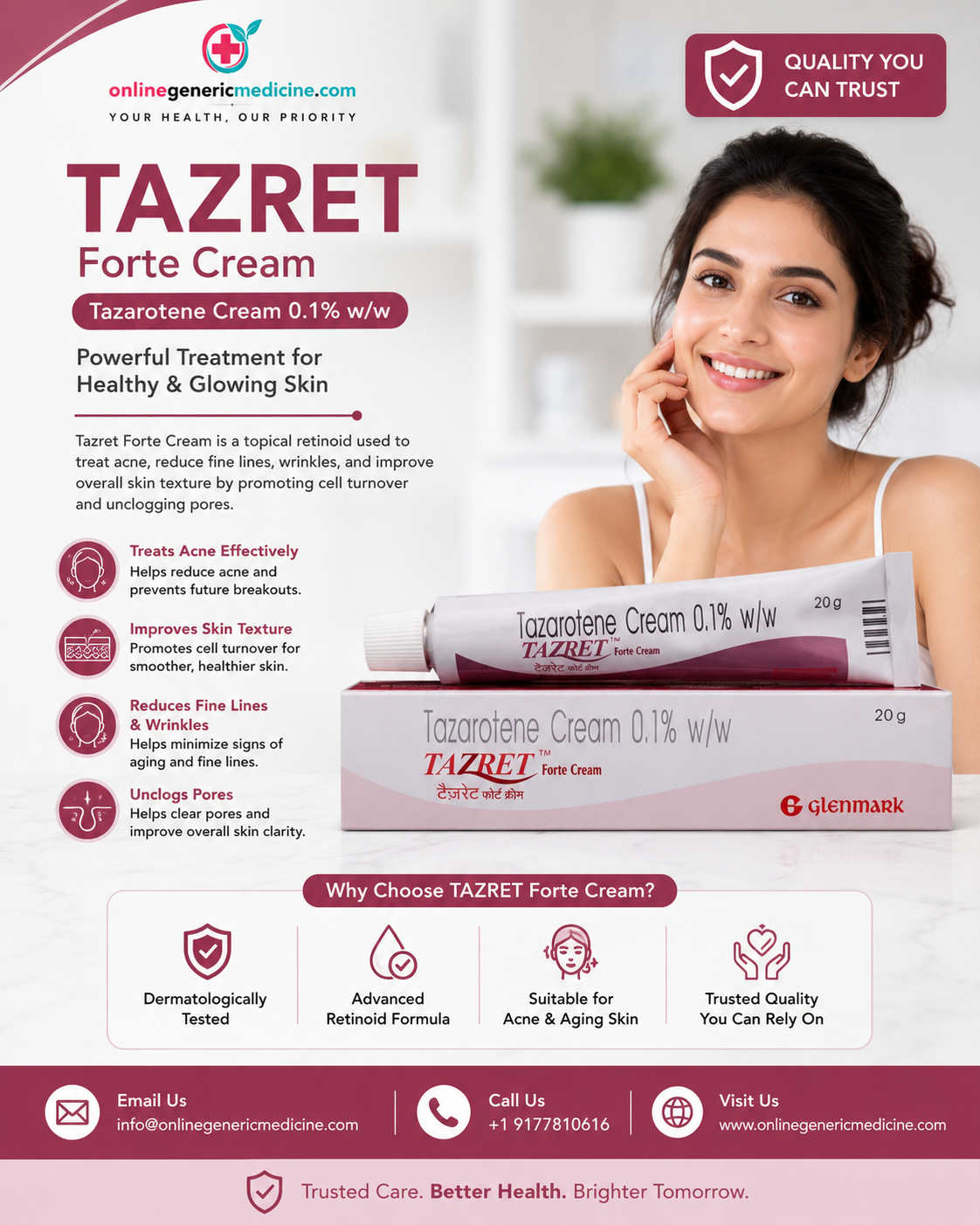  Tazret Forte Cream | Tazarotene Cream | Onlinegenericmedicine