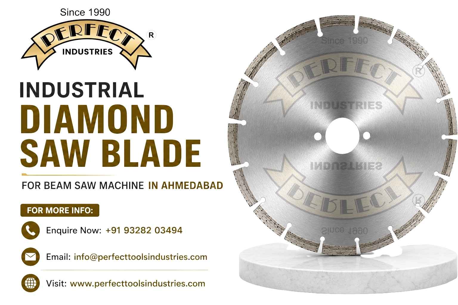  Industrial Diamond Saw Blade for Beam Saw Machine in Ahmedabad - Perfect Tools Industries