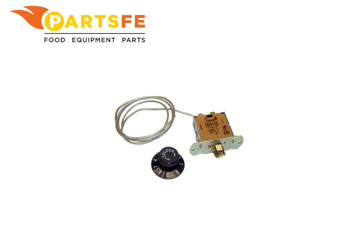 True 800306 Refrigerator Cooler Control W/ Knob & Plate 3/8" X 1-1/2" Coiled Bulb