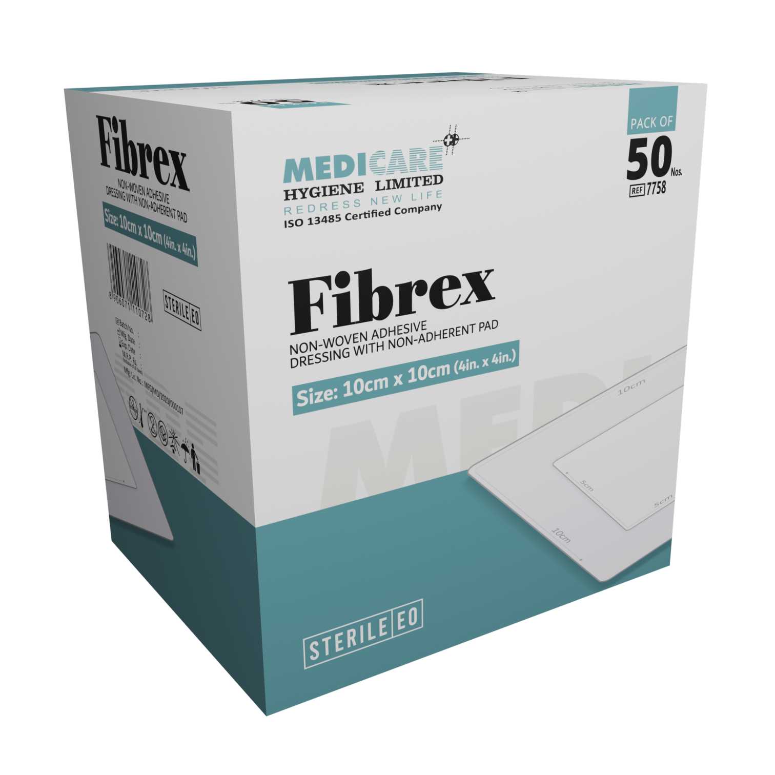  Fibrex Non-Woven Adhesive Dressing with Non-Adherent Pad — Manufacturer & Exporter India