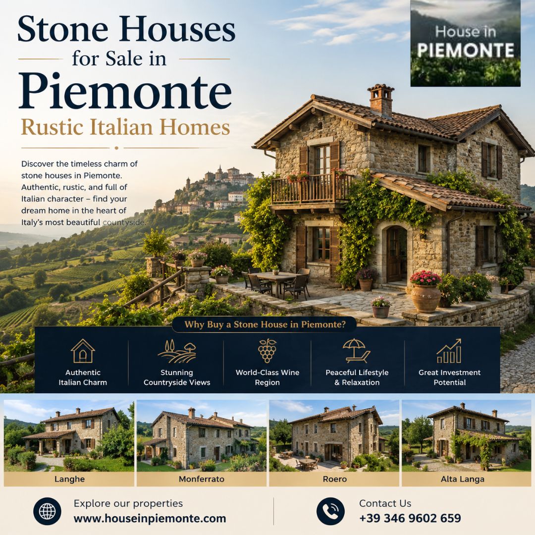  Stone Houses for Sale in Piemonte rustic Italian Homes