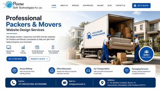  Packers and movers website design