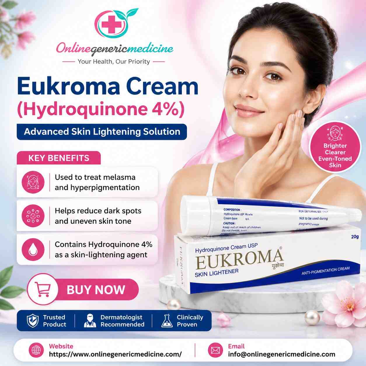  Eukroma Cream for Hyperpigmentation Support - Online Generic Medicine