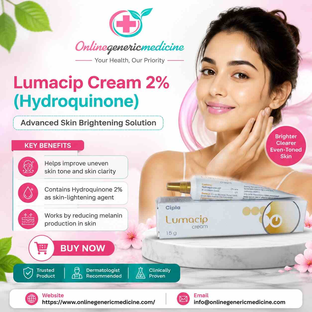  Lumacip Cream for Melasma Skin Care Support - Online Generic Medicine