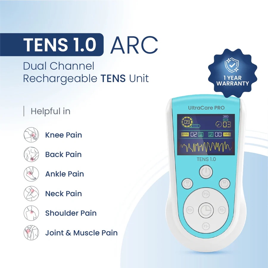  Rechargeable TENS Machine for Back & Neck Pain Relief