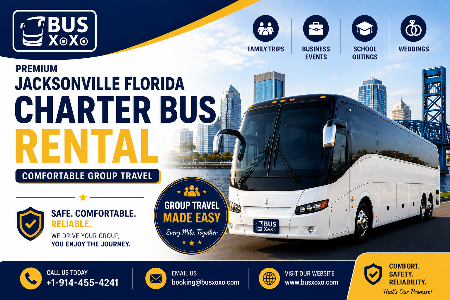  Jacksonville Florida Charter Bus Rental Reliable Transportation for Every Trip