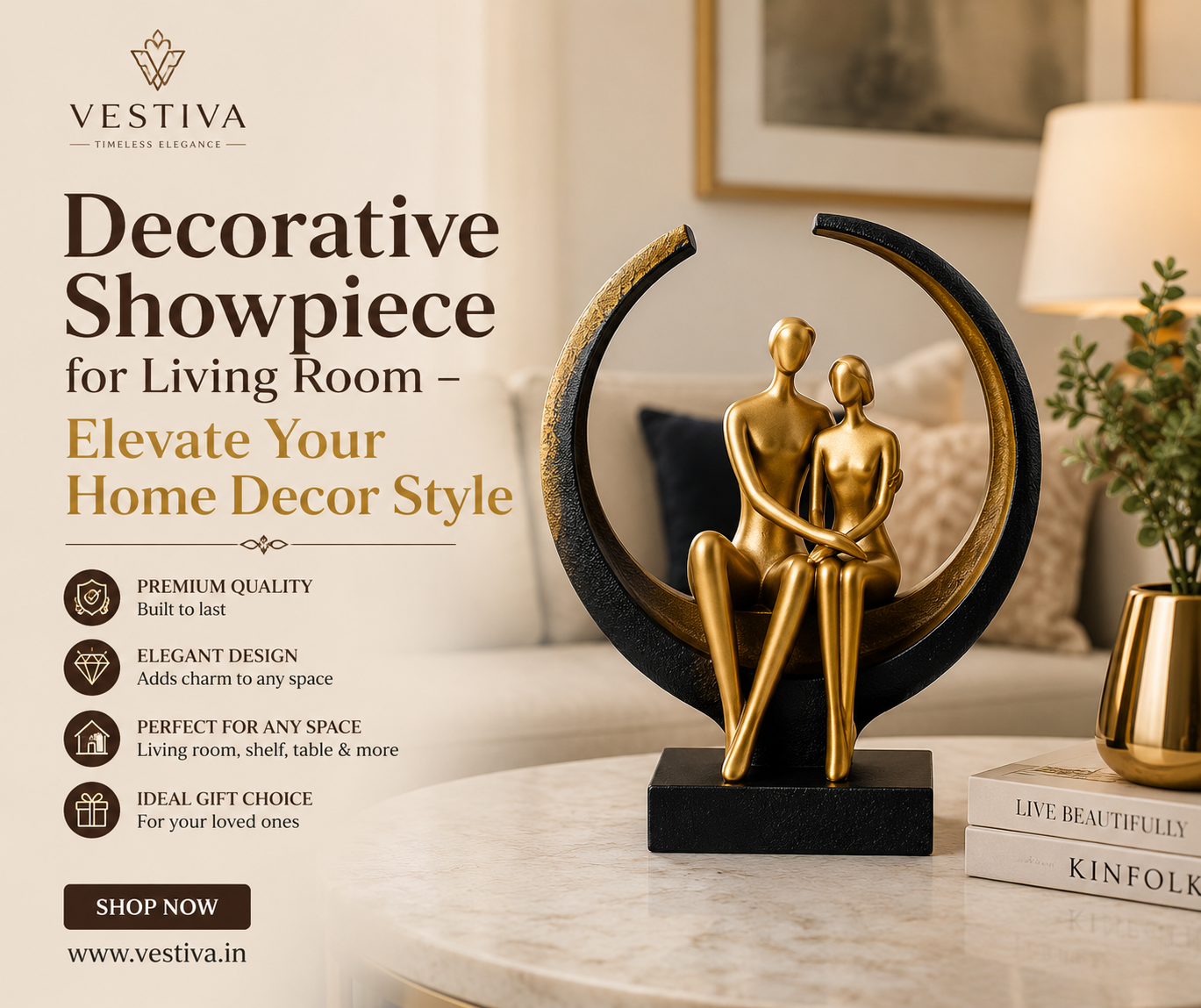  Vestiva Decorative Showpiece for Living Room – Add Elegance to Your Home Interior