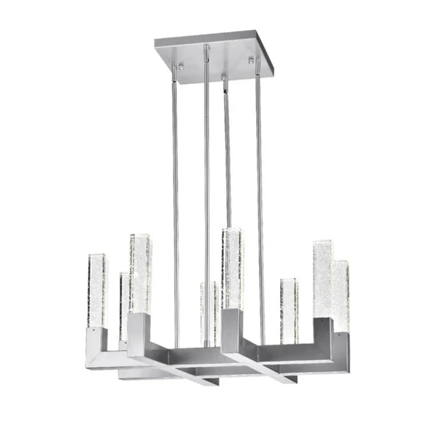  Modern Crystal LED Chandelier for Bedroom 8-Light Silver | Shop Now
