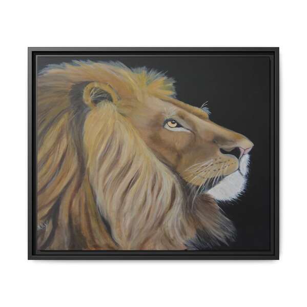  Lion Artwork | Regal Lion Portrait Framed Wall Art
