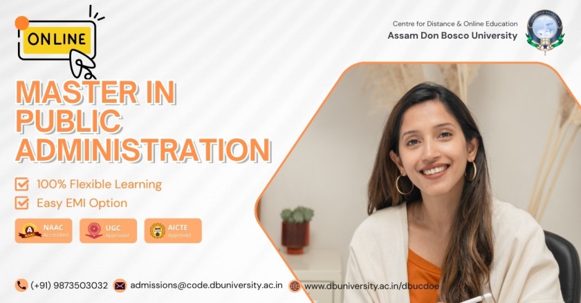  🎓 Online MA in Public Administration – Assam Don Bosco University
