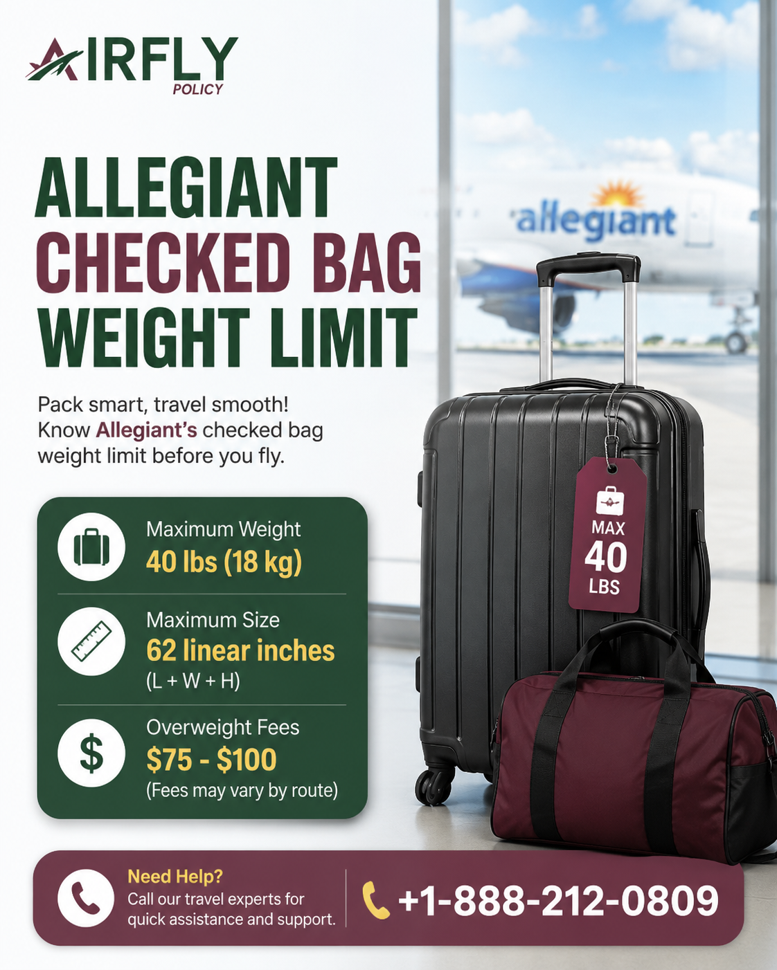  Allegiant Checked Bag Weight Limit Guide | Call +1-888-212-0809 for Travel Assistance