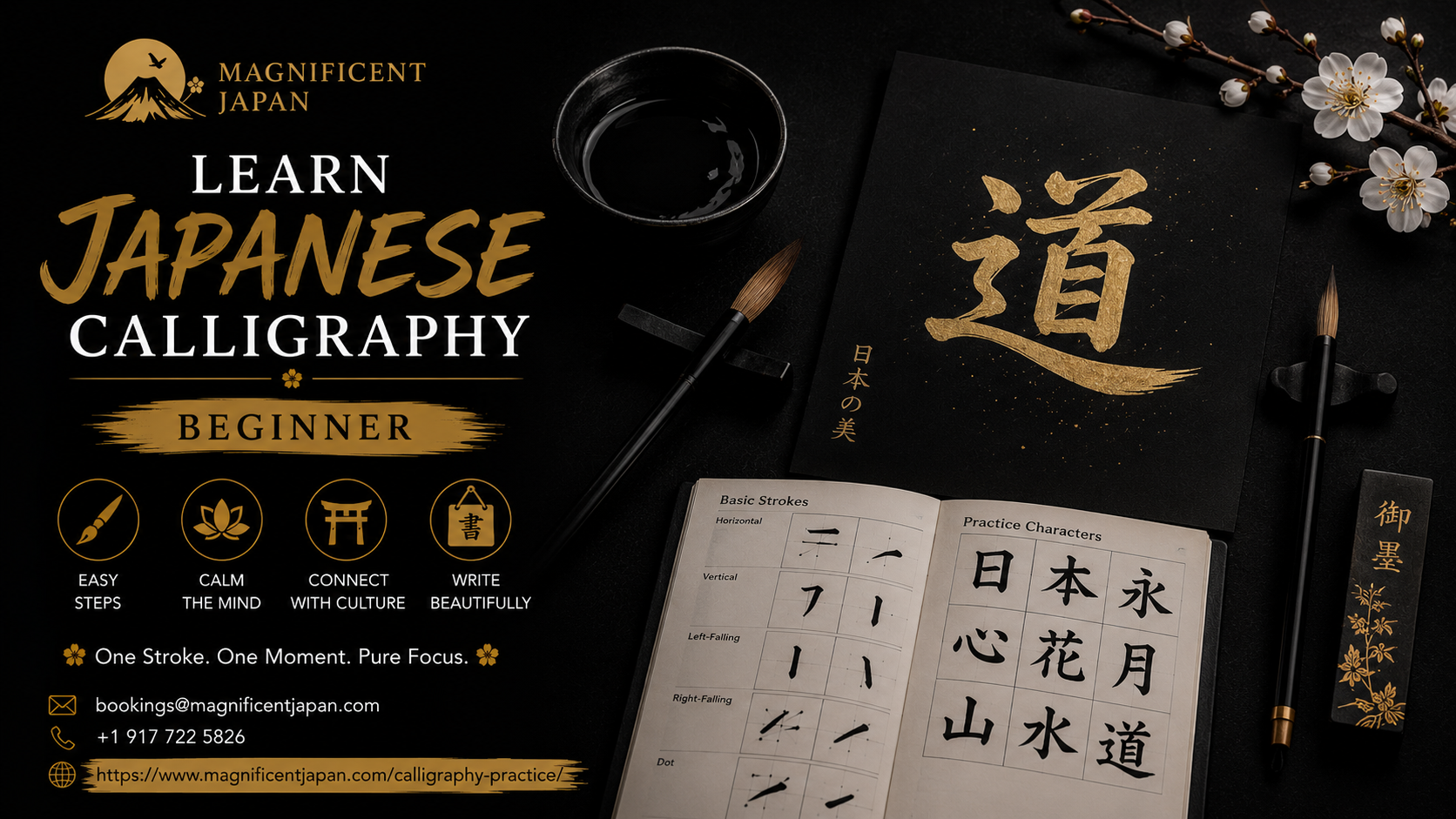  Title: Explore Japanese Art with a Japanese Calligraphy Workbook – Magnificent Japan